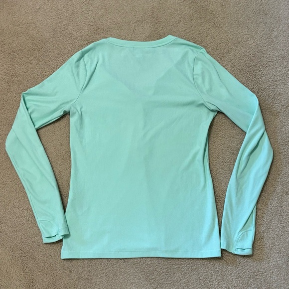 Athleta Uptempo Ribbed Henley Pullover Top, Women’s Medium, Seafoam/Mint Green - Picture 5 of 13